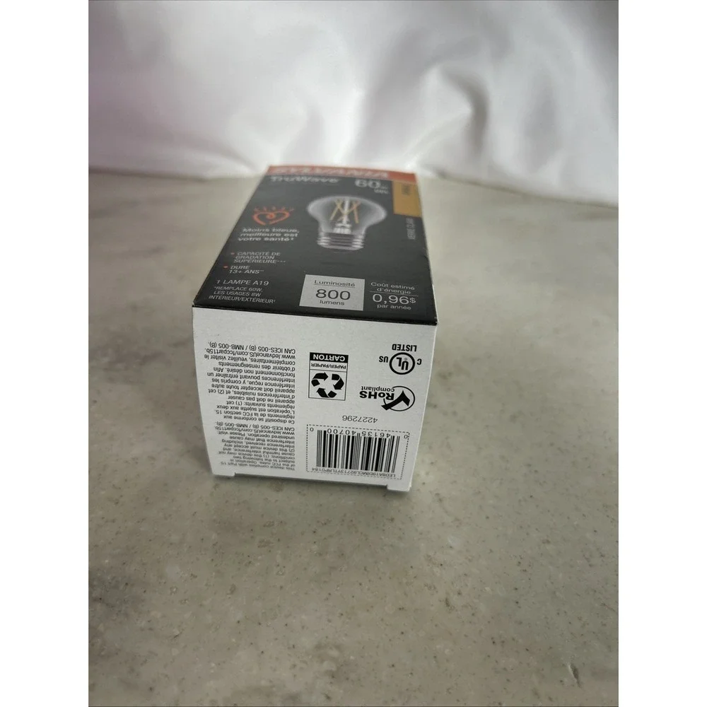 SYLVANIA Led  Tru Wave Soft White Opale 60w Brightness 800. Brand New